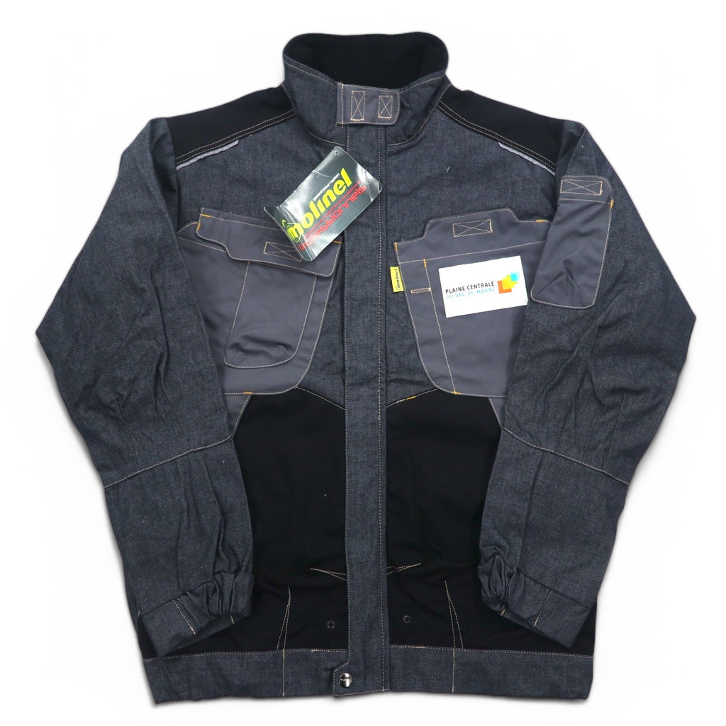 molinel expert ユーロワーク フランス ユーティリティ ジャケット L グレー Cordura コーデュラ デニム 未使用品