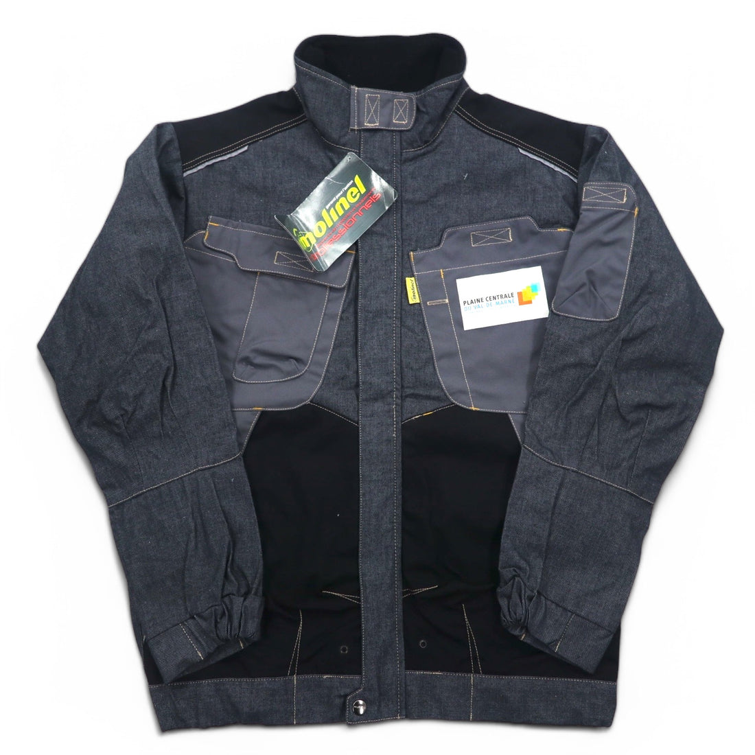 molinel expert ユーロワーク フランス ユーティリティ ジャケット L グレー Cordura コーデュラ デニム 未使用品