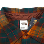 The North Face Arroyo Flannel Shirt, Size XL, Orange Check, Double Pocket, NF0A4QPJ, Unused, US Standard