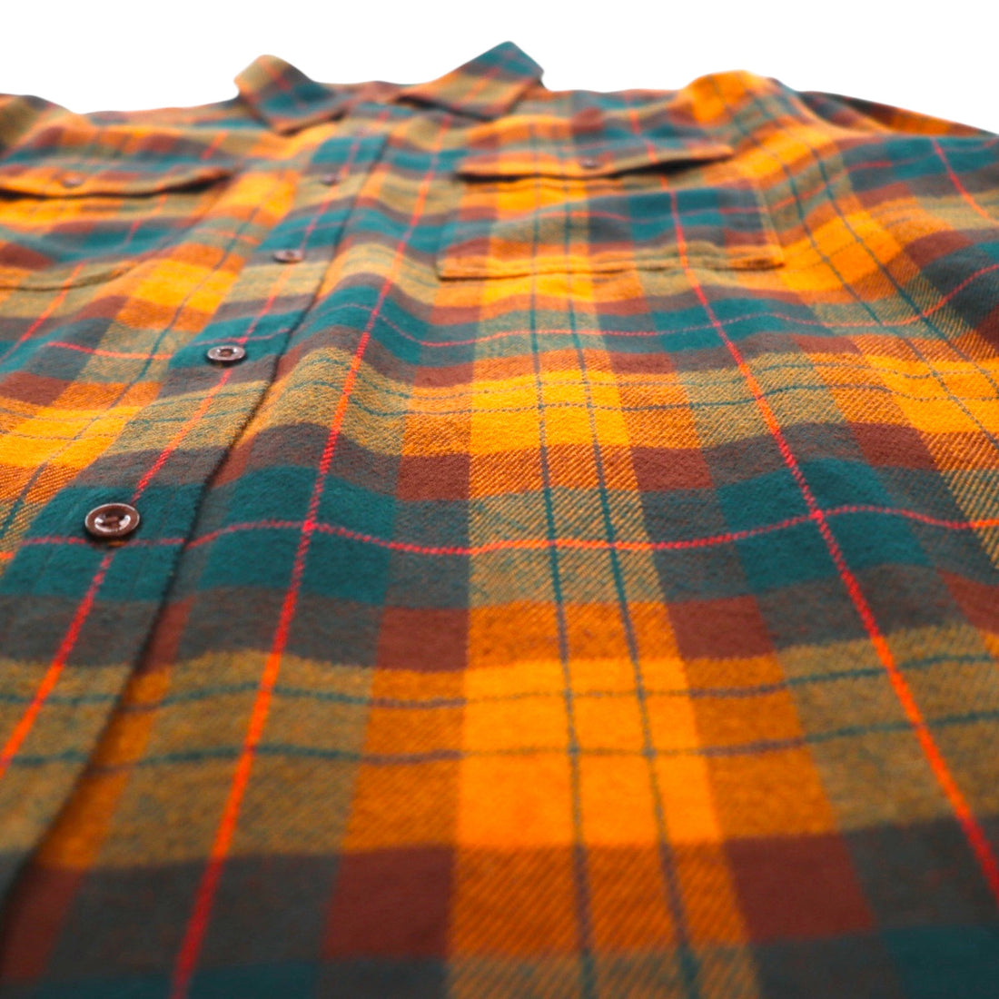 The North Face Arroyo Flannel Shirt, Size XL, Orange Check, Double Pocket, NF0A4QPJ, Unused, US Standard