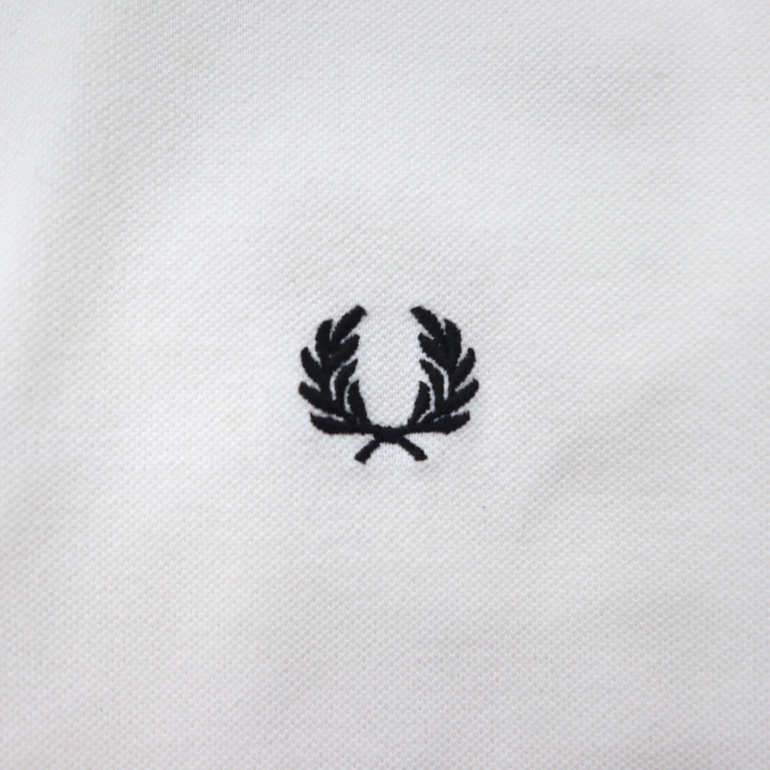 FREDPERRY Side Taped Pique Polo Shirt, Size M, White, Cotton, Pique, F1860, Made in Japan