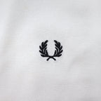 FREDPERRY Side Taped Pique Polo Shirt, Size M, White, Cotton, Pique, F1860, Made in Japan