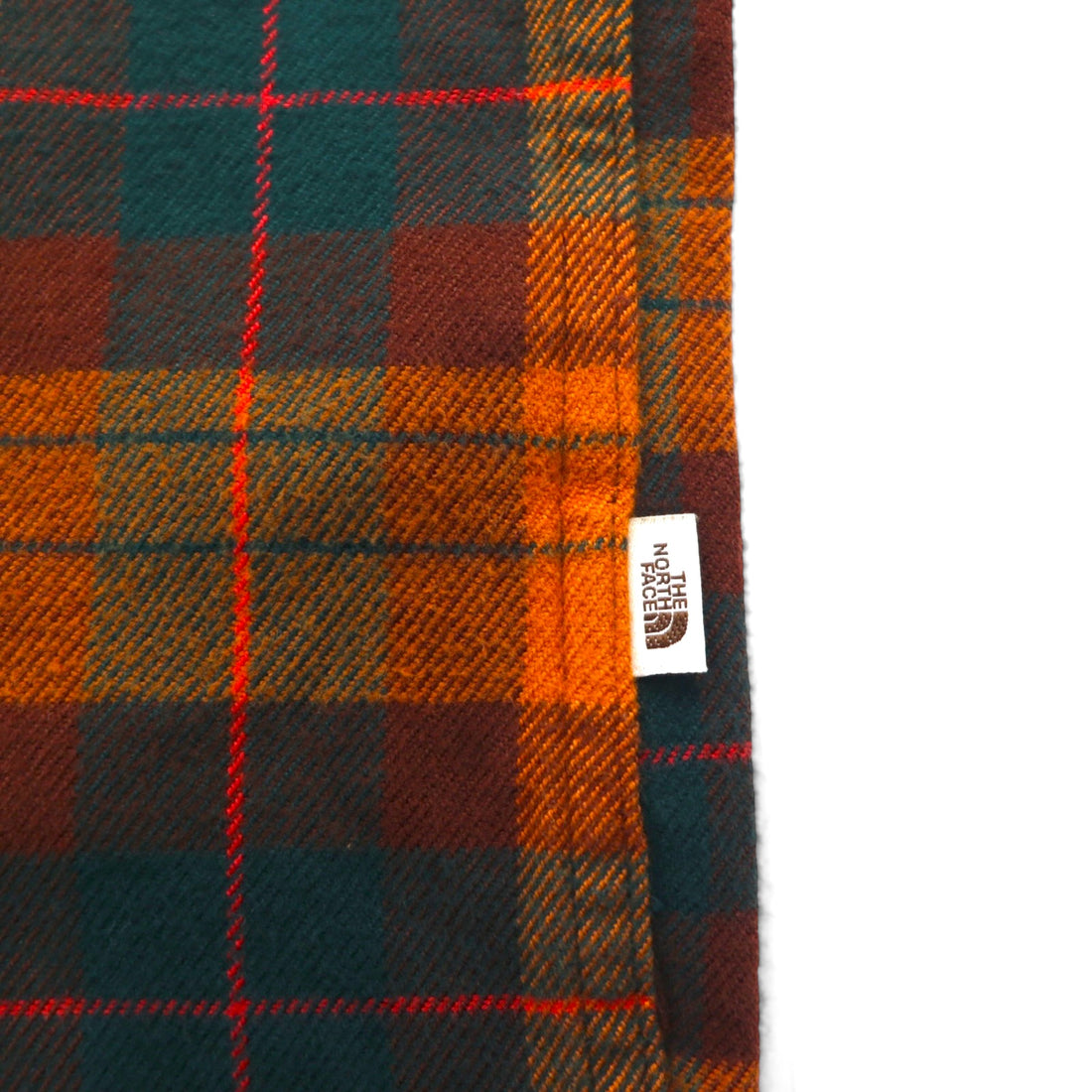 The North Face Arroyo Flannel Shirt, Size XL, Orange Check, Double Pocket, NF0A4QPJ, Unused, US Standard