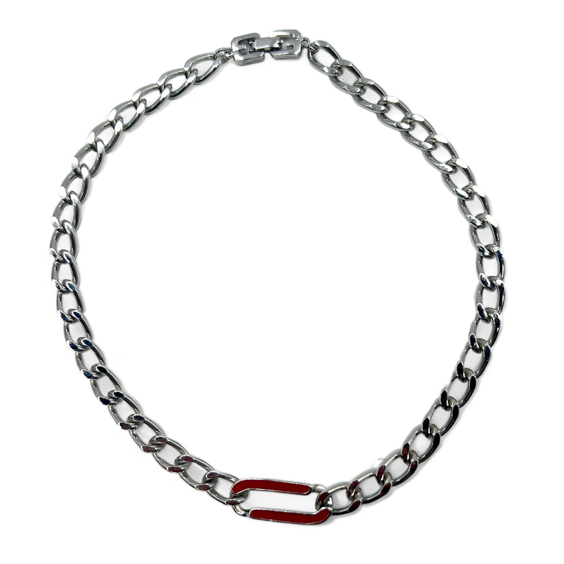 GIVENCHY Old Kihei Chain 2WAY Choker 2-Row Bracelet Silver