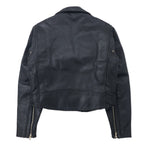 HARLEY DAVIDSON Double Riders Jacket Leather Jacket S Black Cowhide Quilted Liner