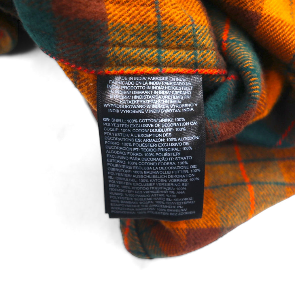 The North Face Arroyo Flannel Shirt, Size XL, Orange Check, Double Pocket, NF0A4QPJ, Unused, US Standard