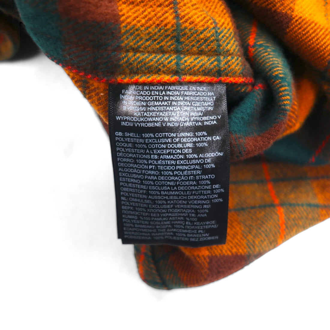 The North Face Arroyo Flannel Shirt, Size XL, Orange Check, Double Pocket, NF0A4QPJ, Unused, US Standard