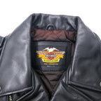 HARLEY DAVIDSON Double Riders Jacket Leather Jacket S Black Cowhide Quilted Liner