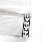 FREDPERRY Side Taped Pique Polo Shirt, Size M, White, Cotton, Pique, F1860, Made in Japan