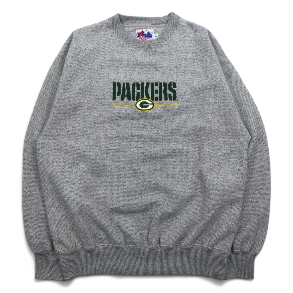majestic Packers embroidered sweatshirt XL grey cotton NFL PACKERS
