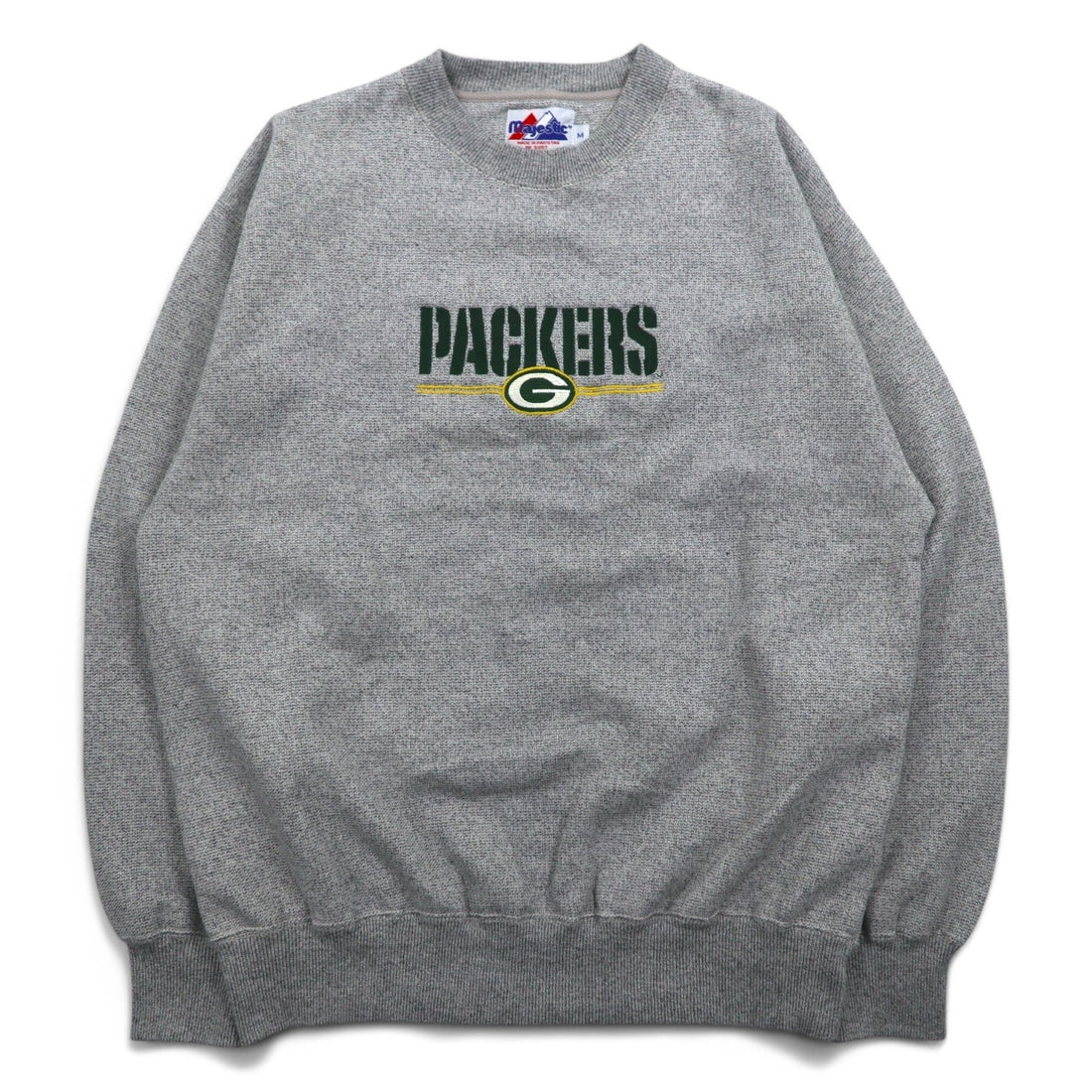 majestic Packers embroidered sweatshirt XL grey cotton NFL PACKERS