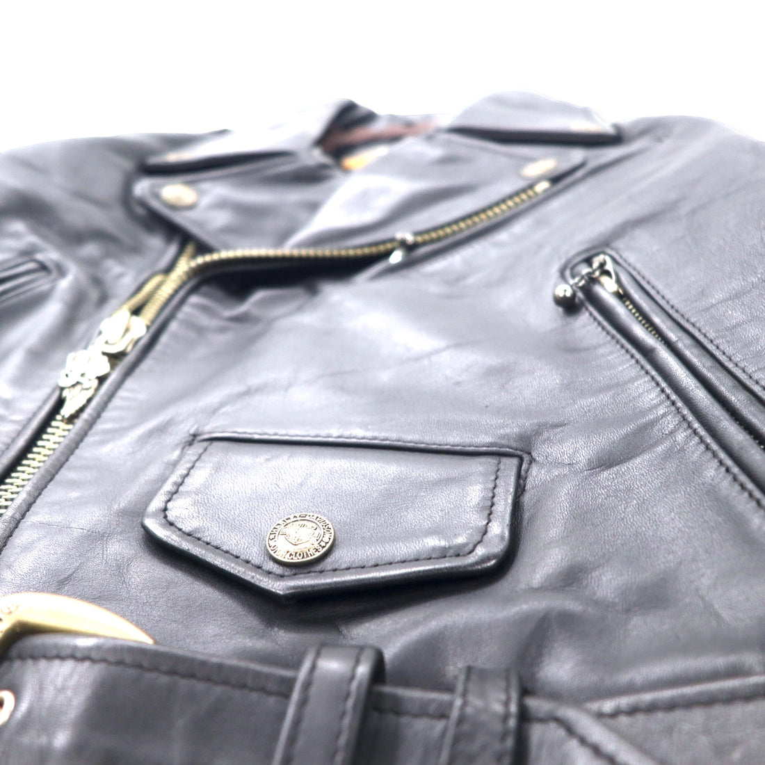 HARLEY DAVIDSON Double Riders Jacket Leather Jacket S Black Cowhide Quilted Liner