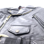 HARLEY DAVIDSON Double Riders Jacket Leather Jacket S Black Cowhide Quilted Liner