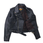 HARLEY DAVIDSON Double Riders Jacket Leather Jacket S Black Cowhide Quilted Liner