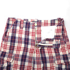 POLO JEANS COMPANY. RALPH LAUREN 90s Short Cargo Pants, Size L, Red, White, Navy, Check Cotton