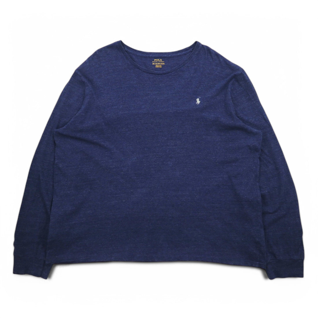 POLO RALPH LAUREN Long Sleeve T-Shirt, XXL, Navy, Cotton, Small Pony Embroidery