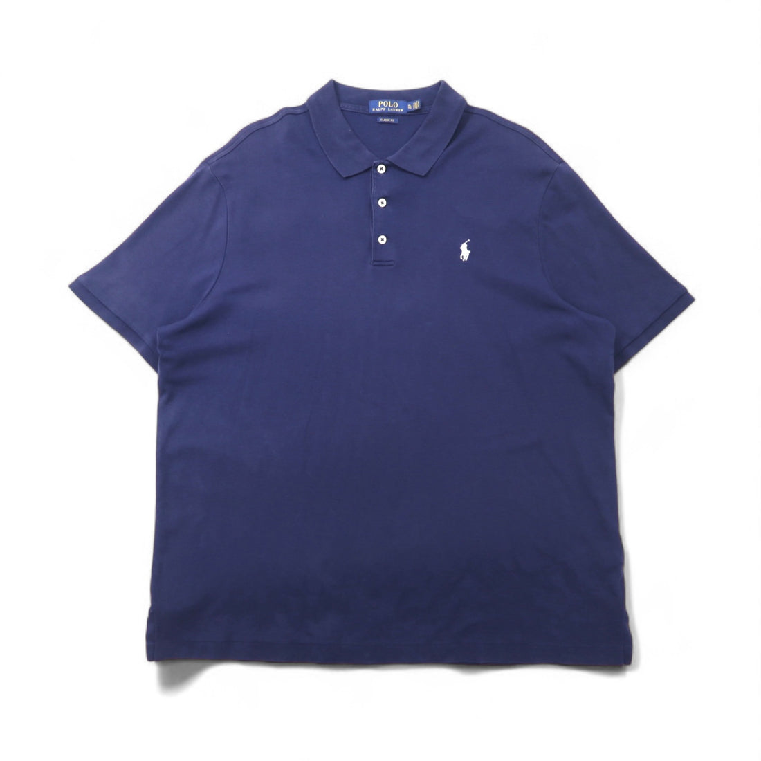POLO RALPH LAUREN クラシックフィット ポロシャツ XL ネイビー コットン スモールポニー刺繍