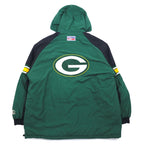 STARTER 90s NFL PRO LINE Anorak Parka, Padded, XL, Green, Nylon, Packers, Removable Hood