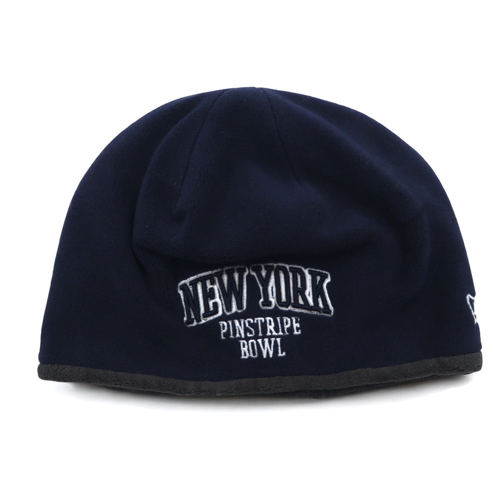 NEW ERA REVERSIBLE FLEECE BEANIE FREE NAVY GREY POLYESTER NEW YORK PINSTRIPE BOWL YANKEES