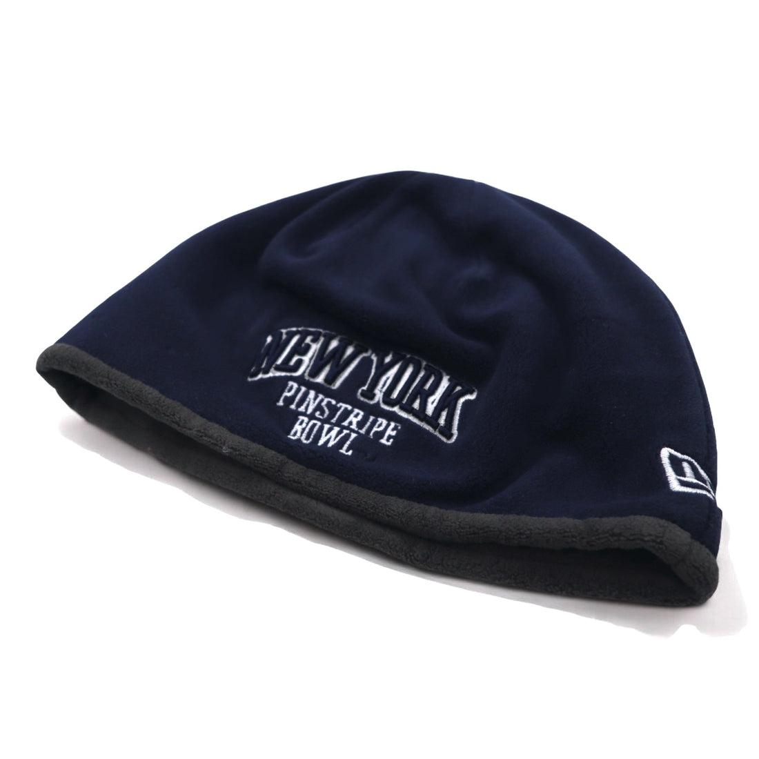 NEW ERA REVERSIBLE FLEECE BEANIE FREE NAVY GREY POLYESTER NEW YORK PINSTRIPE BOWL YANKEES