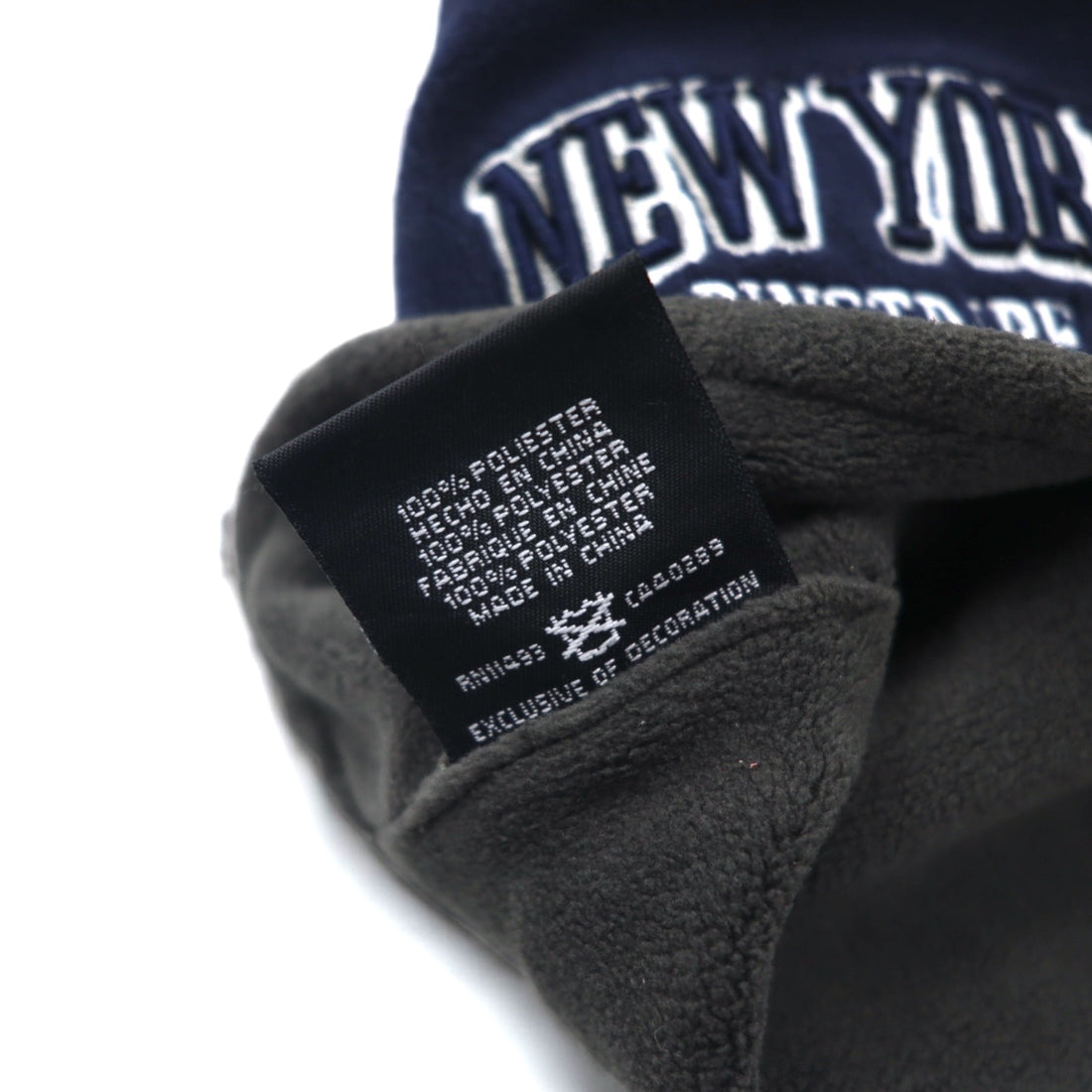 NEW ERA REVERSIBLE FLEECE BEANIE FREE NAVY GREY POLYESTER NEW YORK PINSTRIPE BOWL YANKEES