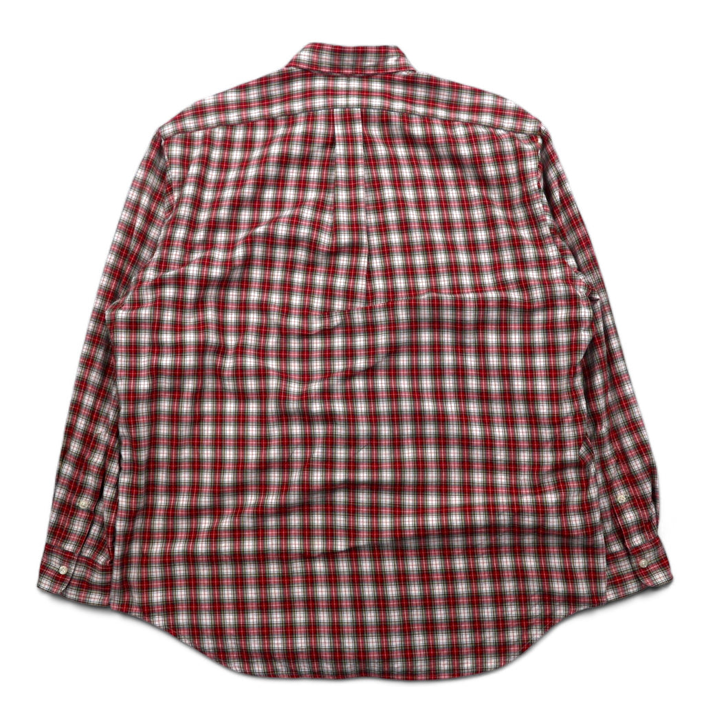 Ralph Lauren 90s Button-down Shirt L Red Check BLAIRE Small Pony Embroidery