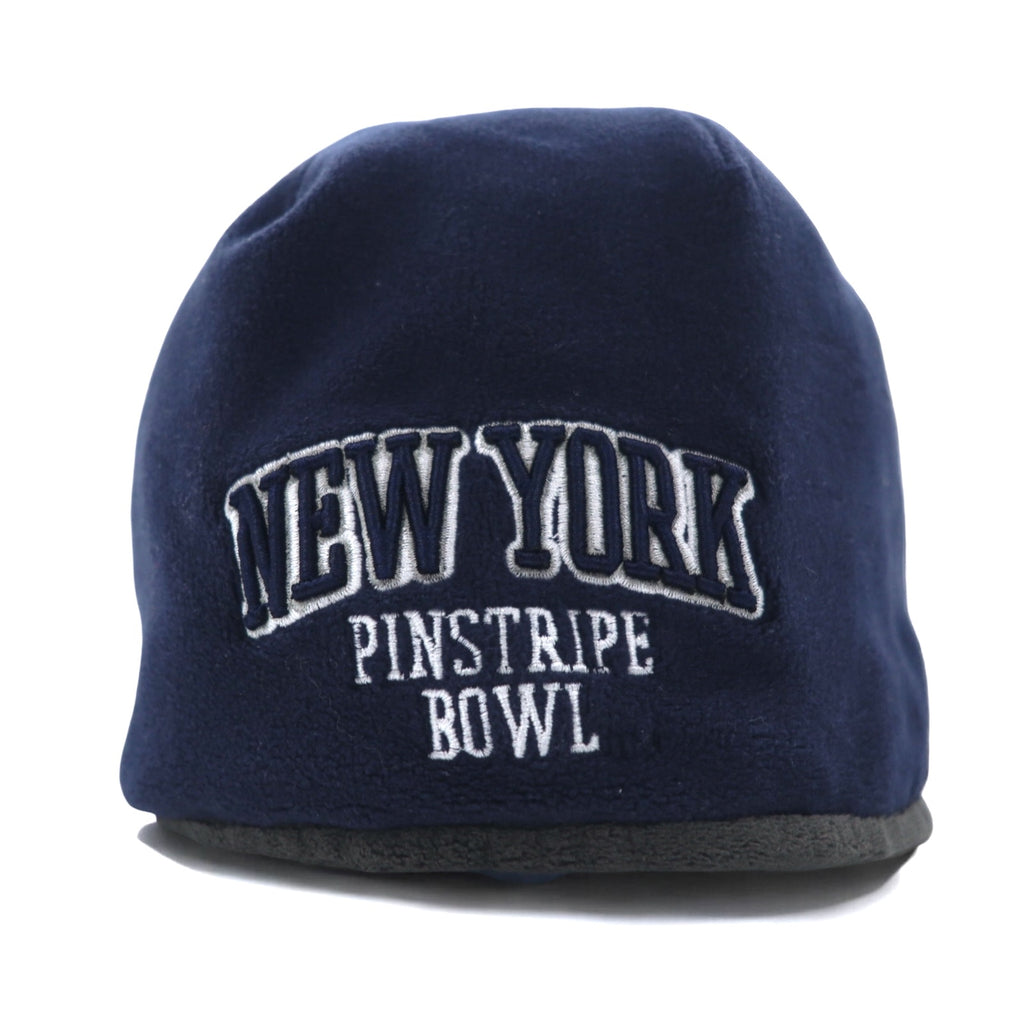 NEW ERA REVERSIBLE FLEECE BEANIE FREE NAVY GREY POLYESTER NEW YORK PINSTRIPE BOWL YANKEES