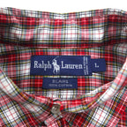 Ralph Lauren 90s Button-down Shirt L Red Check BLAIRE Small Pony Embroidery