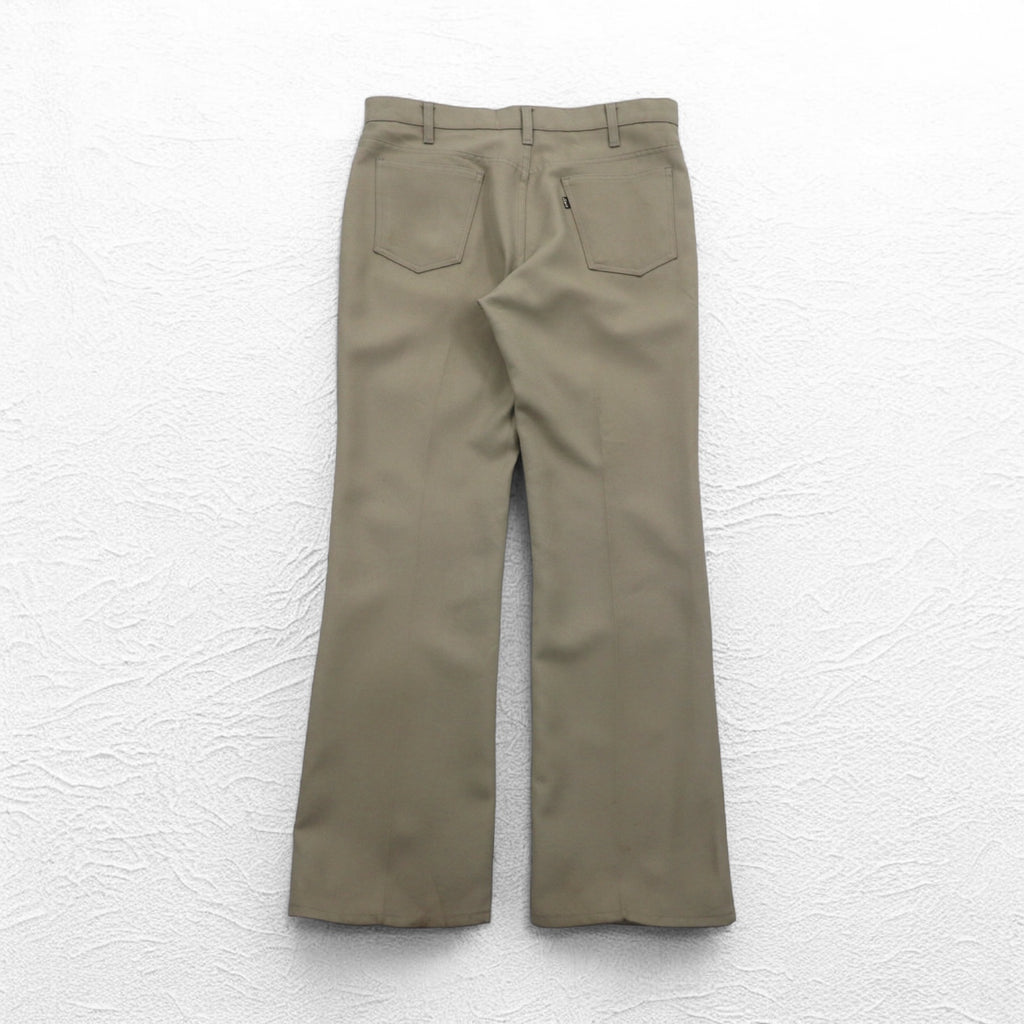 Levi's 80's USA made Staple Chino Pants L Beige 42 TALON Zip Black Tab Button Back 520 10517 6123