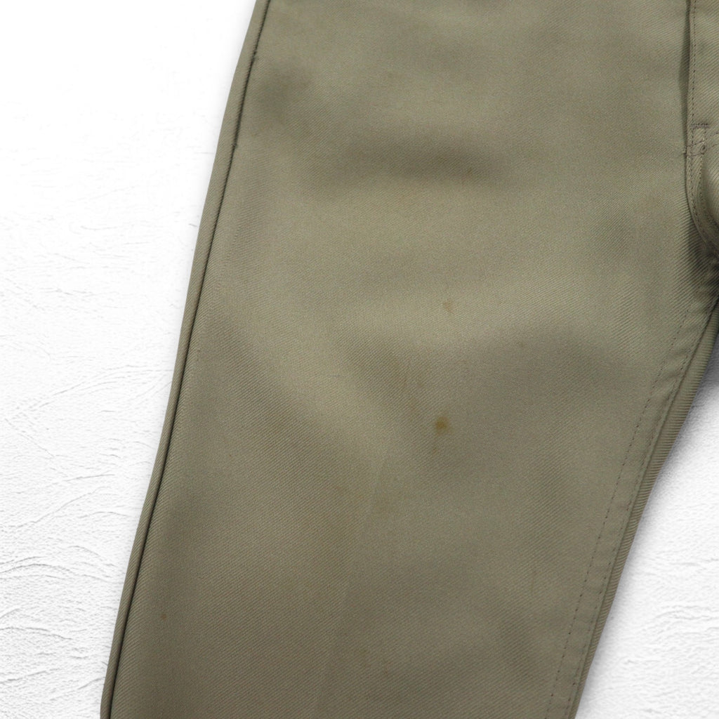 Levi's 80's USA made Staple Chino Pants L Beige 42 TALON Zip Black Tab Button Back 520 10517 6123