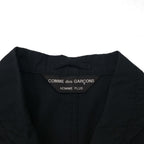 COMME des GARCONS HOMME PLUS 00年代 SIMPLE&UTILITY期 3B テーラードジャケット S ブラック コットン PM-J092 日本製
