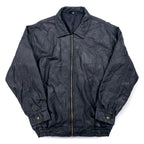 Vintage Leather Patchwork Bomber Jacket Patchwork Leather Jacket Patchwork Jacket XL Black