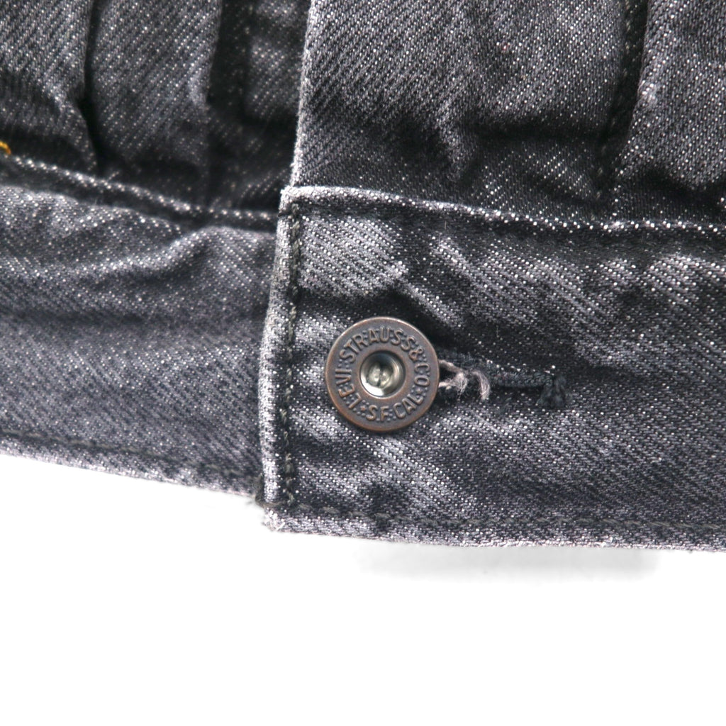 Levi's PREMIUM 1stタイプ ビッグE デニムジャケット Gジャン M ブラック TYPE1 TRUCKER JACKET シンチバック ビッグサイズ ダブルプリーツ RELAXED A3174-0000