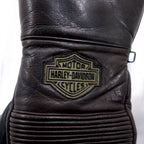 HARLEY DAVIDSON レザー グローブ 手袋 M ブラウン 中綿 バイカー