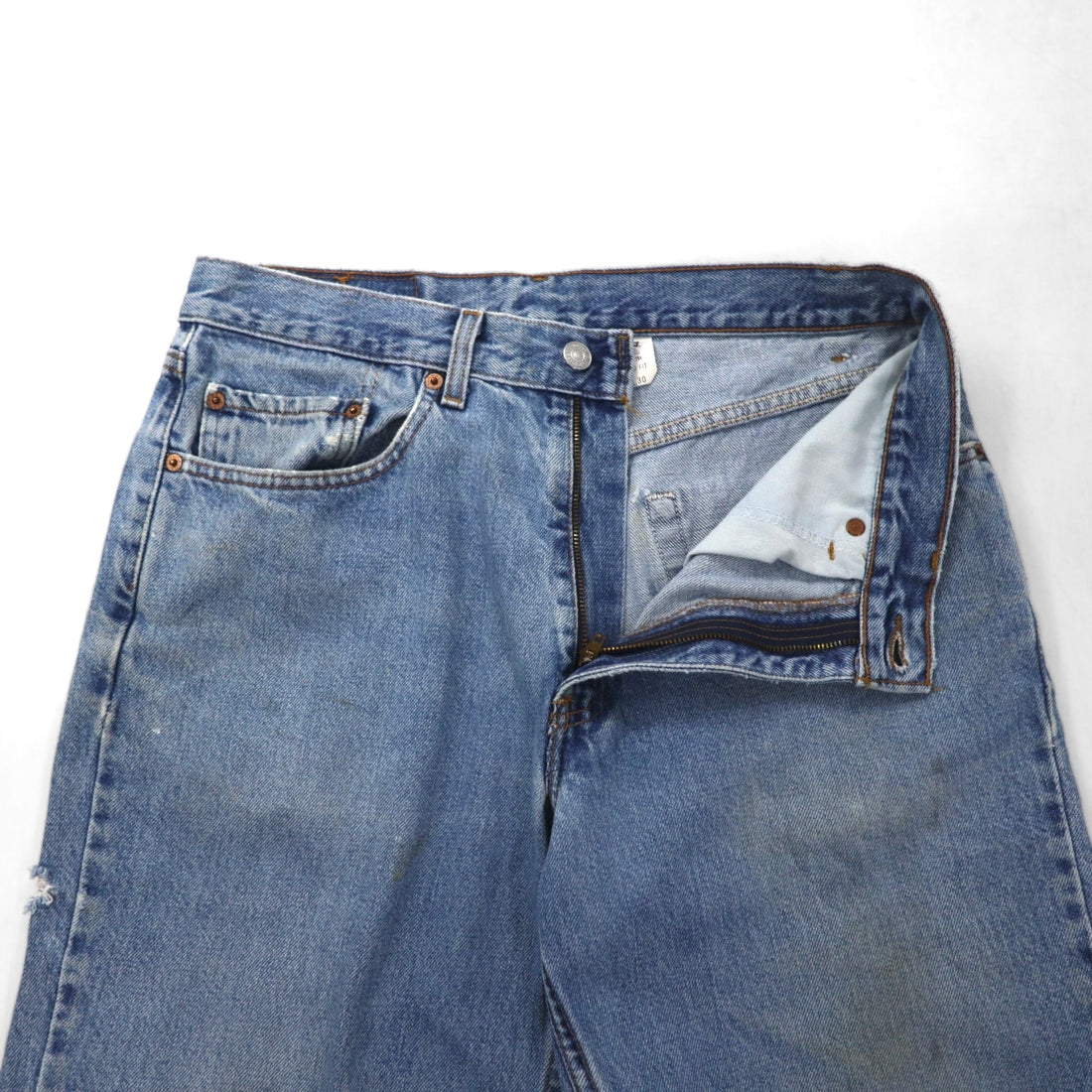 Levi's 550 Relaxed Fit Tapered Denim Pants, Size M, Indigo Blue, Zipper Fly, 00550-4891, Made in Mexico, 2000s