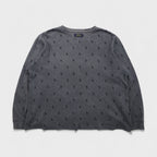 Polo Ralph Lauren サーマル セットアップ L グレー オールオーバーポニー 総柄 ルームウェア パジャマ