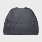 Polo Ralph Lauren サーマル セットアップ L グレー オールオーバーポニー 総柄 ルームウェア パジャマ