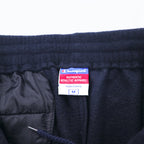 Champion fleece track pants jersey M navy side line one point logo embroidery bar tag