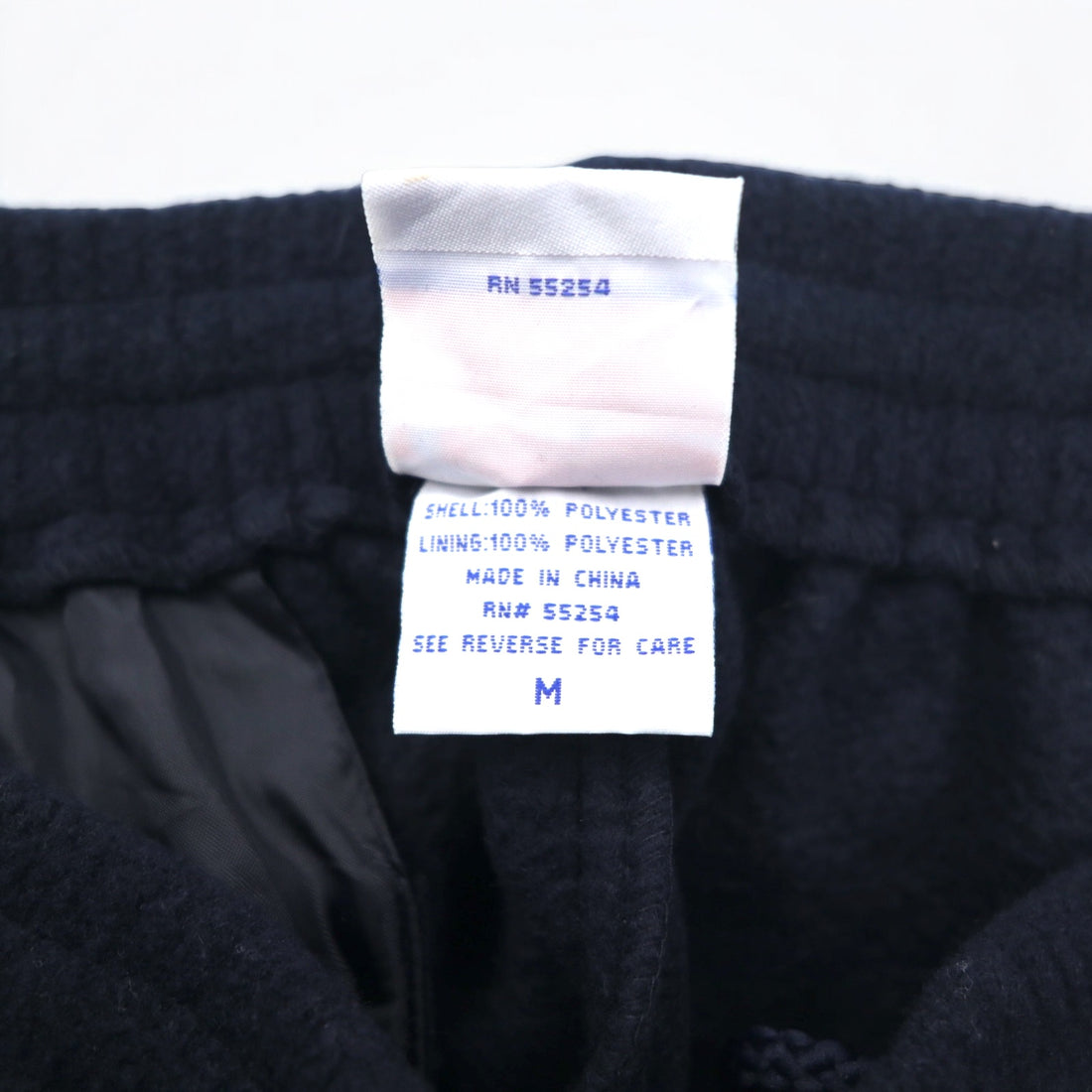 Champion fleece track pants jersey M navy side line one point logo embroidery bar tag