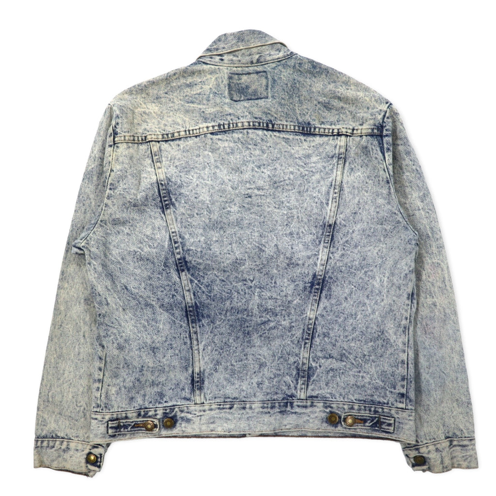 Wrangler 90s Chemical Wash Denim Jacket, Jean Jacket, L, Blue, Cotton, BUNDLE, 86501HW