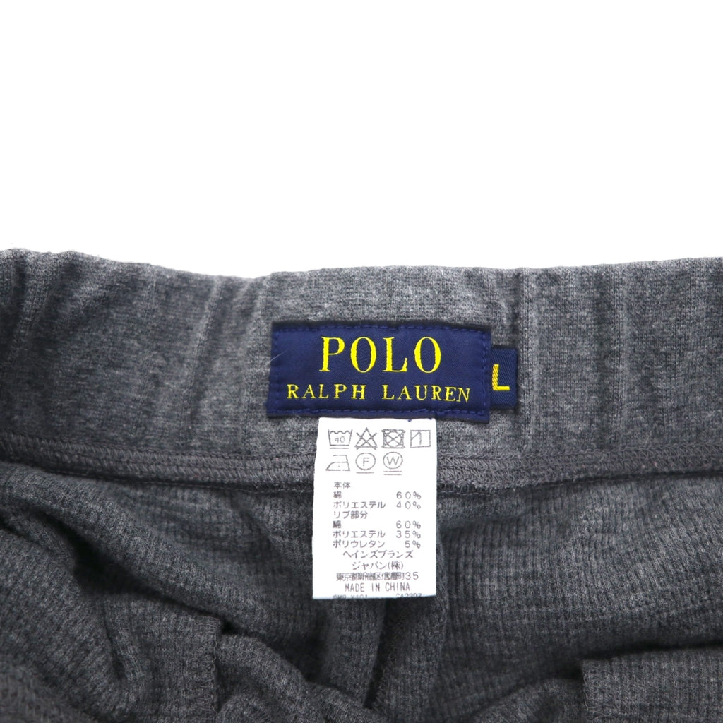 Polo Ralph Lauren サーマル セットアップ L グレー オールオーバーポニー 総柄 ルームウェア パジャマ
