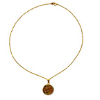 Vintage Canadian Coin Necklace Canadian Maple Leaf Coin Necklace Pendant 1 Cent Coin Gold Elizabeth XI