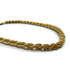 Vintage Gold Plated Necklace イタリア製 ツイストチェーン ネックレス 18KGP ゴールド