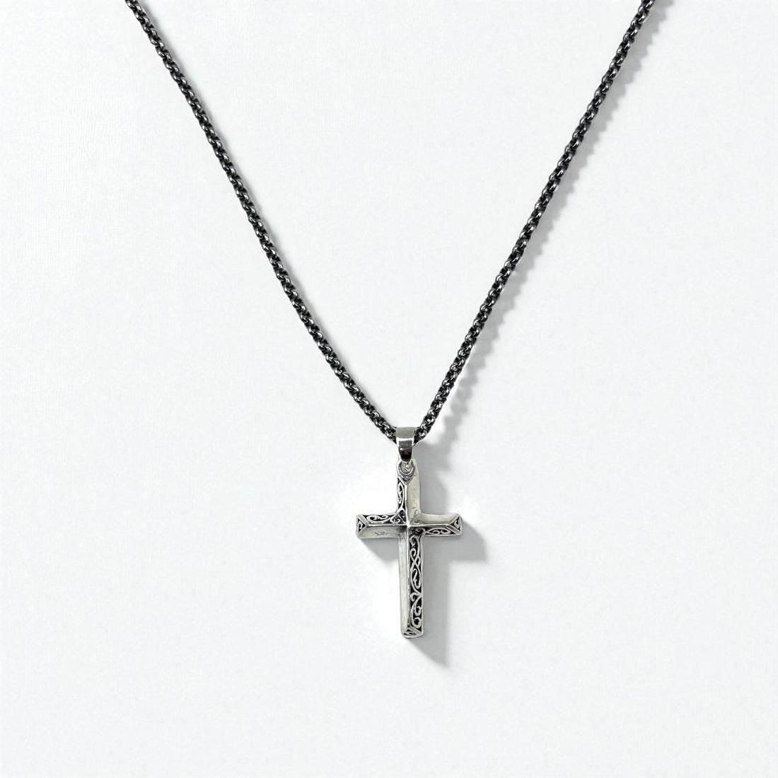 Vintage Silver Cross Necklace クロス 十字架 ネックレス 唐草 シルバー 925