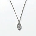 Vintage Virgin Mary Medal Silver Necklace 聖母 マリア オーバルコイン ネックレス シルバー 925 ITALY 喜平チェーン