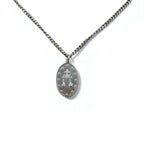 Vintage Virgin Mary Medal Silver Necklace 聖母 マリア オーバルコイン ネックレス シルバー 925 ITALY 喜平チェーン
