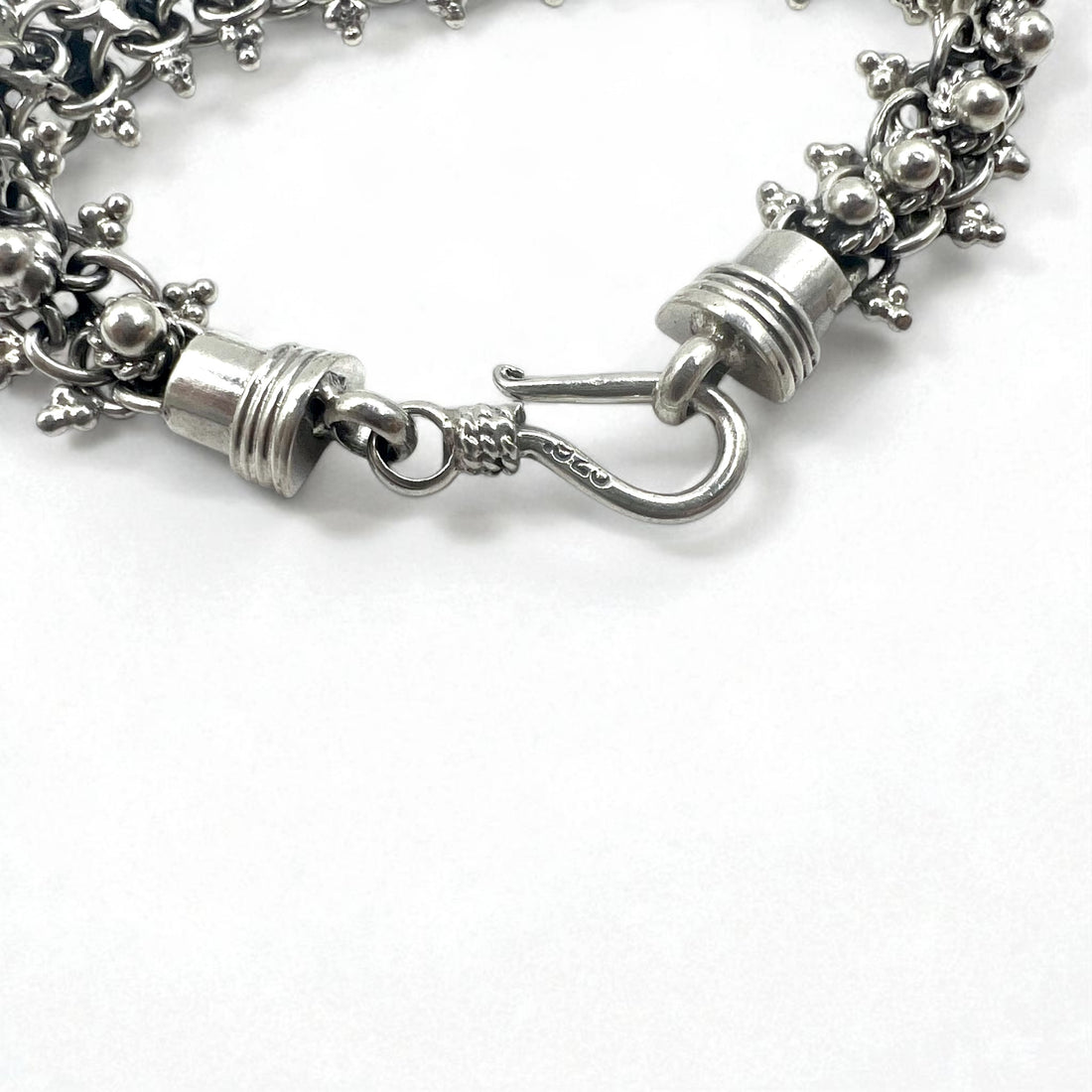 Vintage Silver Bracelet DNA スパイク チェーン ブレスレット シルバー 925 フック
