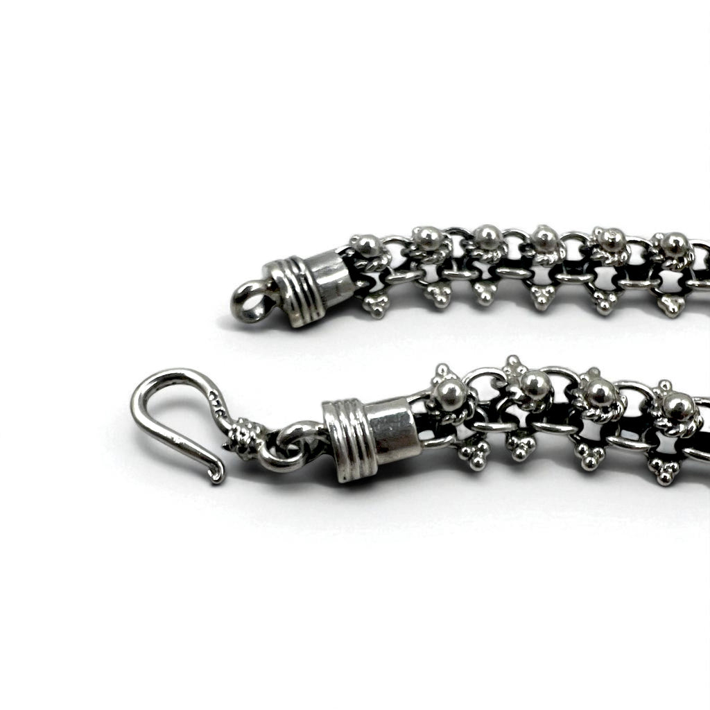 Vintage Silver Bracelet DNA スパイク チェーン ブレスレット シルバー 925 フック