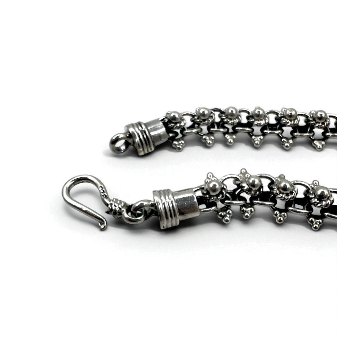 Vintage Silver Bracelet DNA スパイク チェーン ブレスレット シルバー 925 フック