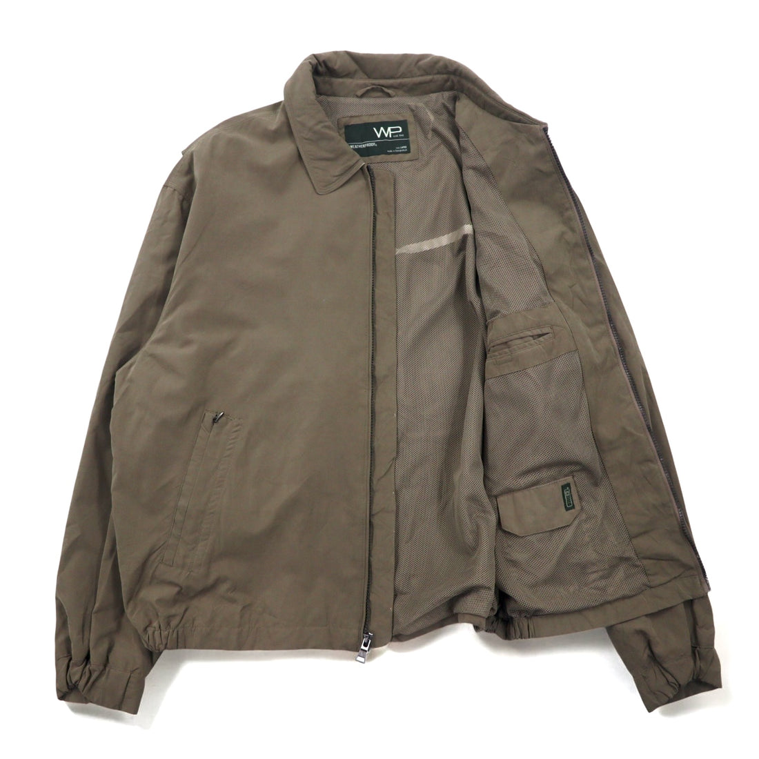WP WEATHER PROOF ピーチスキン スウィングトップ ハリントンジャケット L ベージュ 防水 メッシュライナー